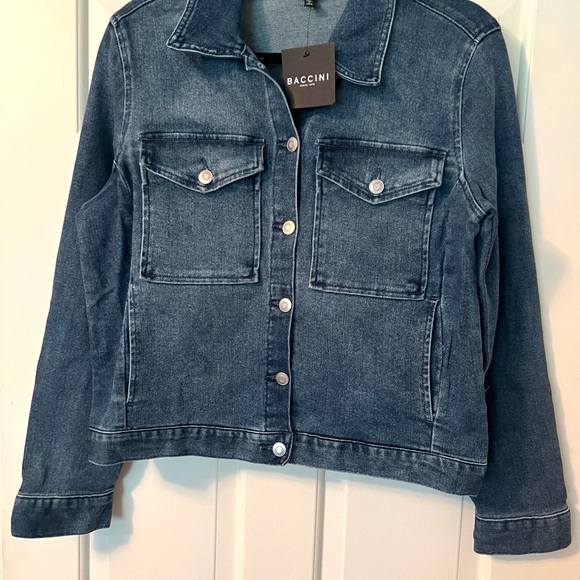 Baccini Women's Classic Jean Jacket - Dark Blue - Picture 1 of 12